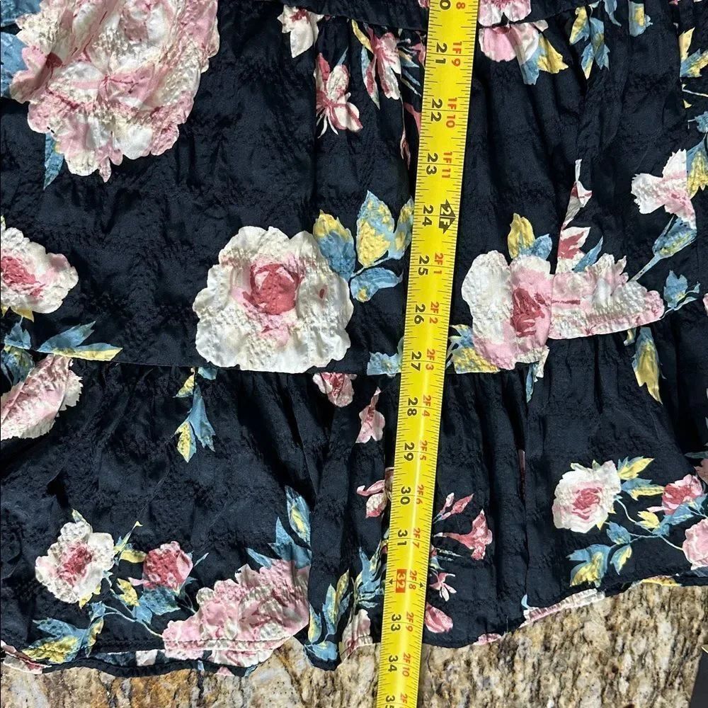 ZARA Sharon Floral Print 3/4 Sleeve Babydoll Mini Dress Size XL - Picture 10 of 10